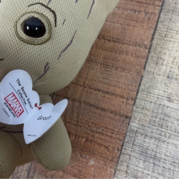 NEW Ty Beanie Baby Marvel Baby Groot Plush Stuffed Animal Superhero Tree - Picture 3 of 5